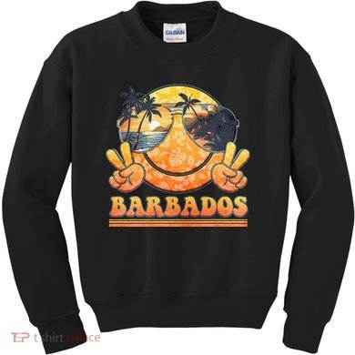 Groovy Summer Vacation Barbados Beach Kids Sweatshirt