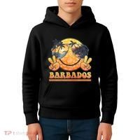 Groovy Summer Vacation Barbados Beach Kids Hoodie thumb 4
