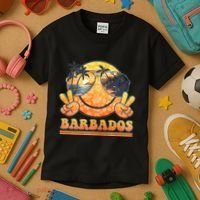 Groovy Summer Vacation Barbados Beach Kids T-Shirt thumb 3