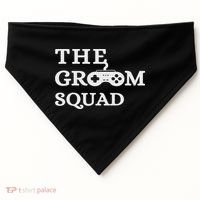 Groom Squad Wedding Bachelor Party Groomsmen Game Party USA-Made Doggie Bandana thumb 0