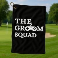 Groom Squad Wedding Bachelor Party Groomsmen Game Party Golf Towel thumb 1