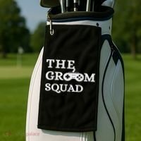 Groom Squad Wedding Bachelor Party Groomsmen Game Party Golf Towel thumb 2