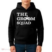 Groom Squad Wedding Bachelor Party Groomsmen Game Party Kids Hoodie thumb 4