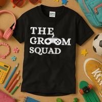 Groom Squad Wedding Bachelor Party Groomsmen Game Party Kids T-Shirt thumb 3