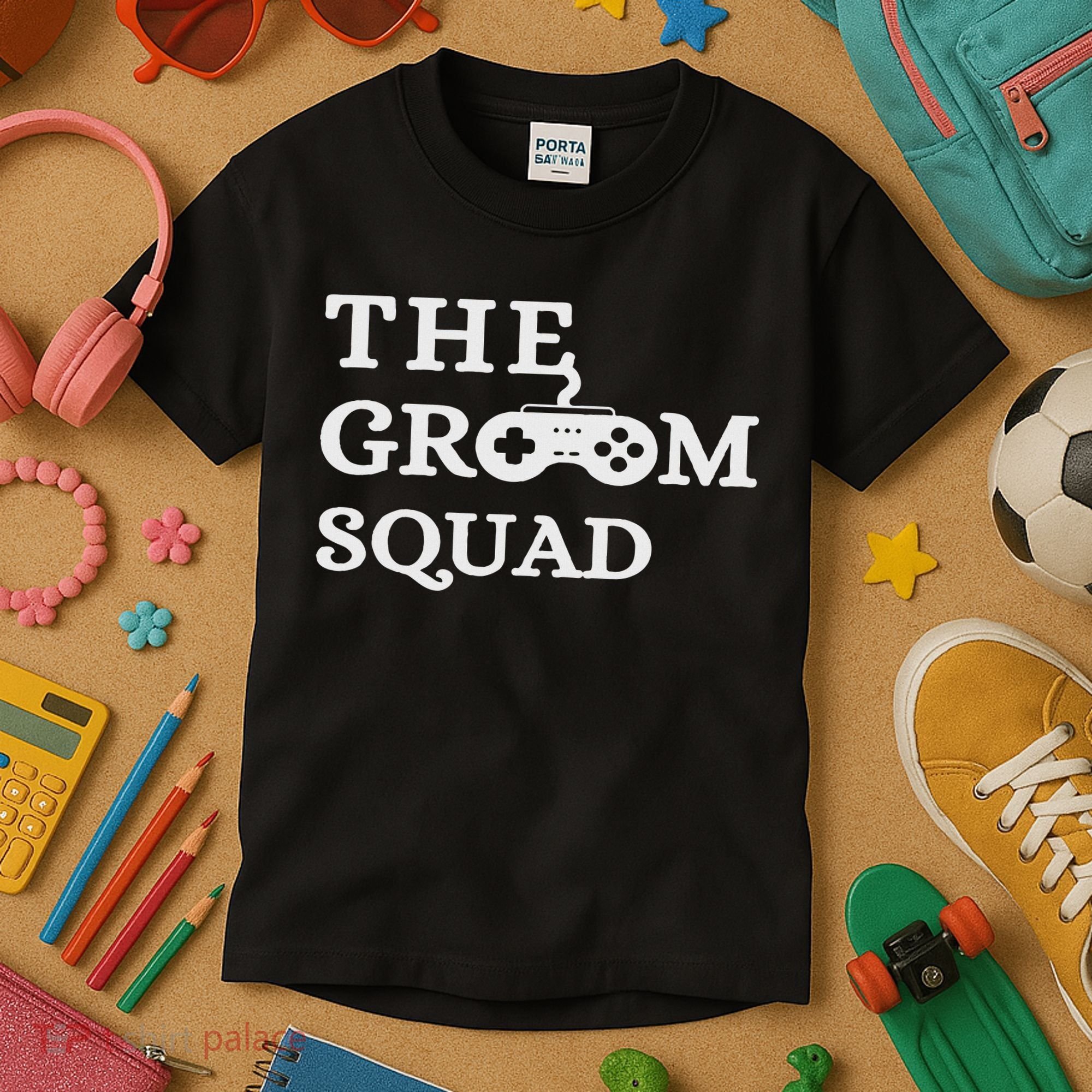 Groom Squad Wedding Bachelor Party Groomsmen Game Party Kids T-Shirt