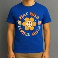 Groovy Stay Wild Flower Tal Health Daisy Flowers Gift T-Shirt thumb 3