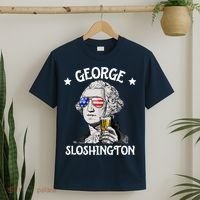 George Sloshington Washington 4th Of July USA Flag T-Shirt thumb 2