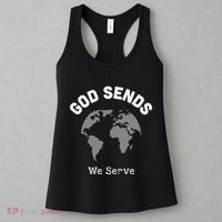 God Sends We Serve Christian Missionary Gifts Missions Trip Women's Tank Top thumb 3