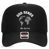 God Sends We Serve Christian Missionary Gifts Missions Trip Hat thumb 0