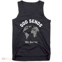 God Sends We Serve Christian Missionary Gifts Missions Trip Tank Top thumb 0