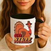 Go Stuff Yourself Funny Thanksgiving Coffee Mug thumb 3