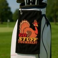 Go Stuff Yourself Funny Thanksgiving Golf Towel thumb 2