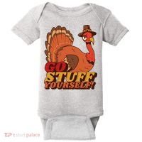 Go Stuff Yourself Funny Thanksgiving Baby Bodysuit thumb 0