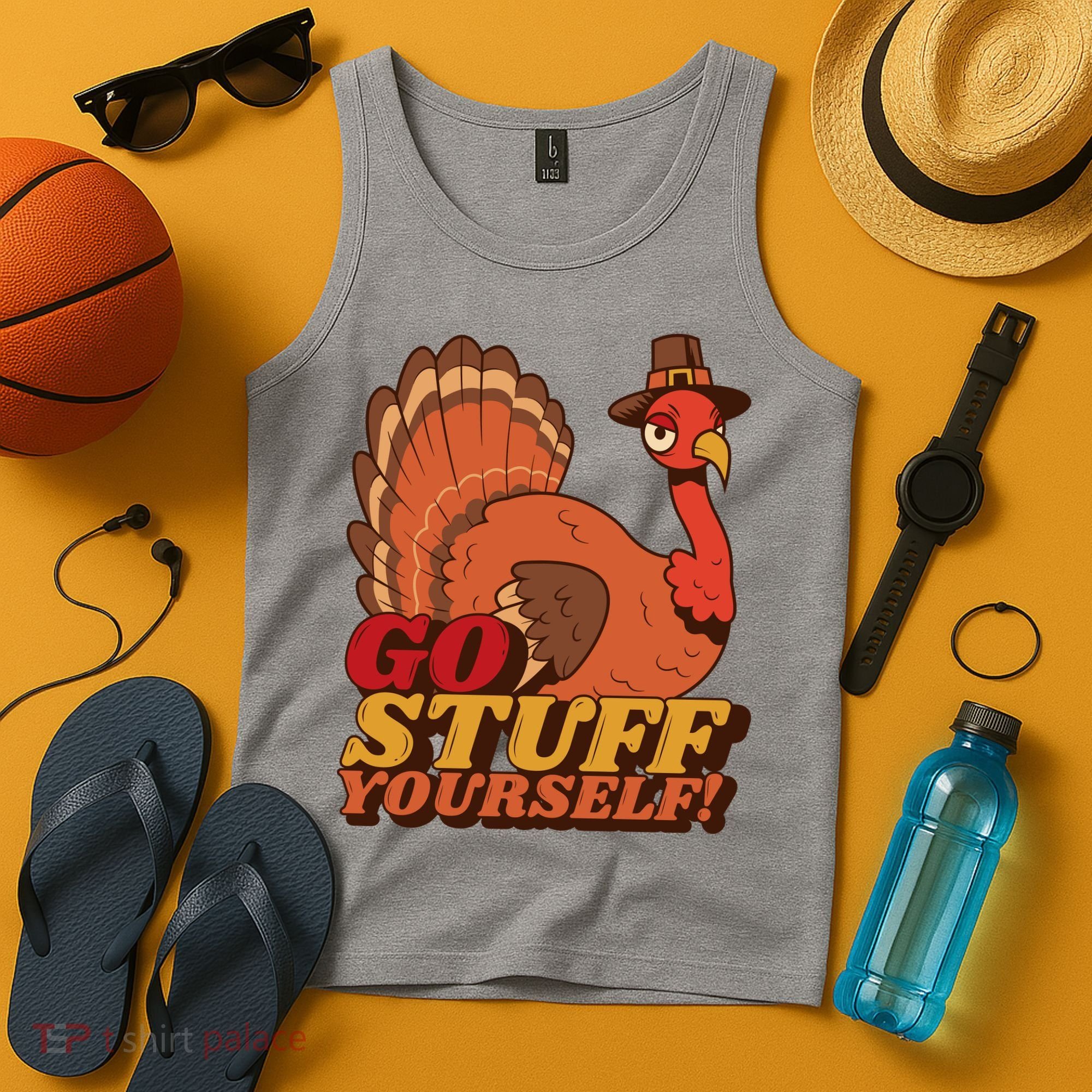 Go Stuff Yourself Funny Thanksgiving Tank Top
