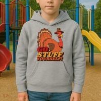 Go Stuff Yourself Funny Thanksgiving Kids Hoodie thumb 2