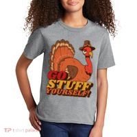 Go Stuff Yourself Funny Thanksgiving Kids T-Shirt thumb 2