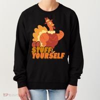 Go Stuff Yourself Funny Thanksgiving Turkey Holiday Women's Sweatshirt thumb 0