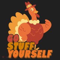 Go Stuff Yourself Funny Thanksgiving Turkey Holiday Women's Sweatshirt thumb 2