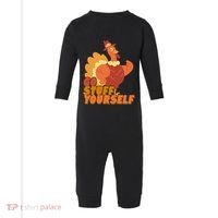 Go Stuff Yourself Funny Thanksgiving Turkey Holiday Infant Fleece One Piece thumb 0