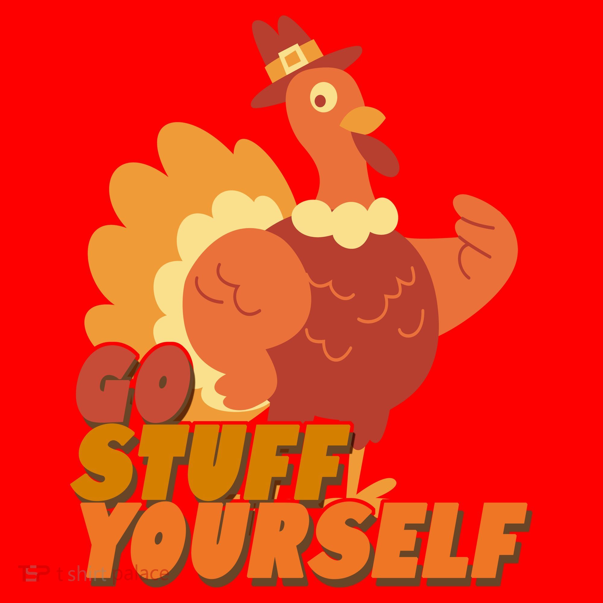 Go Stuff Yourself Funny Thanksgiving Turkey Holiday Santa Hat