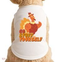 Go Stuff Yourself Funny Thanksgiving Turkey Holiday Doggie Tank thumb 0