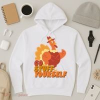 Go Stuff Yourself Funny Thanksgiving Turkey Holiday Hoodie thumb 3