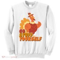 Go Stuff Yourself Funny Thanksgiving Turkey Holiday Sweatshirt thumb 0