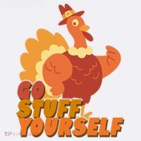 Go Stuff Yourself Funny Thanksgiving Turkey Holiday Women's Hoodie thumb 2