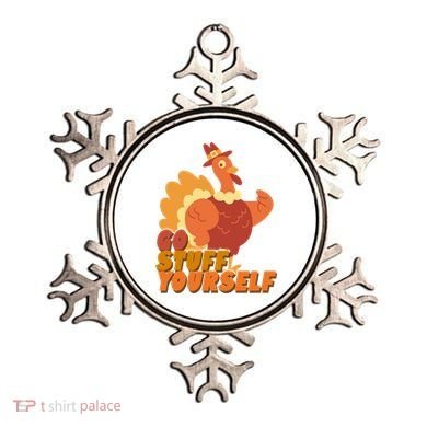 Go Stuff Yourself Funny Thanksgiving Turkey Holiday Ornament