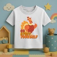 Go Stuff Yourself Funny Thanksgiving Turkey Holiday Toddler T-Shirt thumb 3
