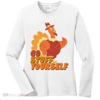 Go Stuff Yourself Funny Thanksgiving Turkey Holiday Women's Long Sleeve Shirt thumb 0