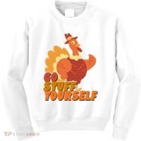 Go Stuff Yourself Funny Thanksgiving Turkey Holiday Kids Sweatshirt thumb 0