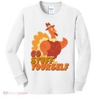 Go Stuff Yourself Funny Thanksgiving Turkey Holiday Kids Long Sleeve Shirt thumb 0
