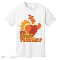 Go Stuff Yourself Funny Thanksgiving Turkey Holiday Kids T-Shirt thumb 0