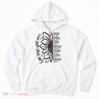 God Says You Are Sunflower Leopard Christian Believers God Hoodie thumb 0
