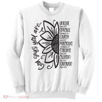 God Says You Are Sunflower Leopard Christian Believers God Sweatshirt thumb 0
