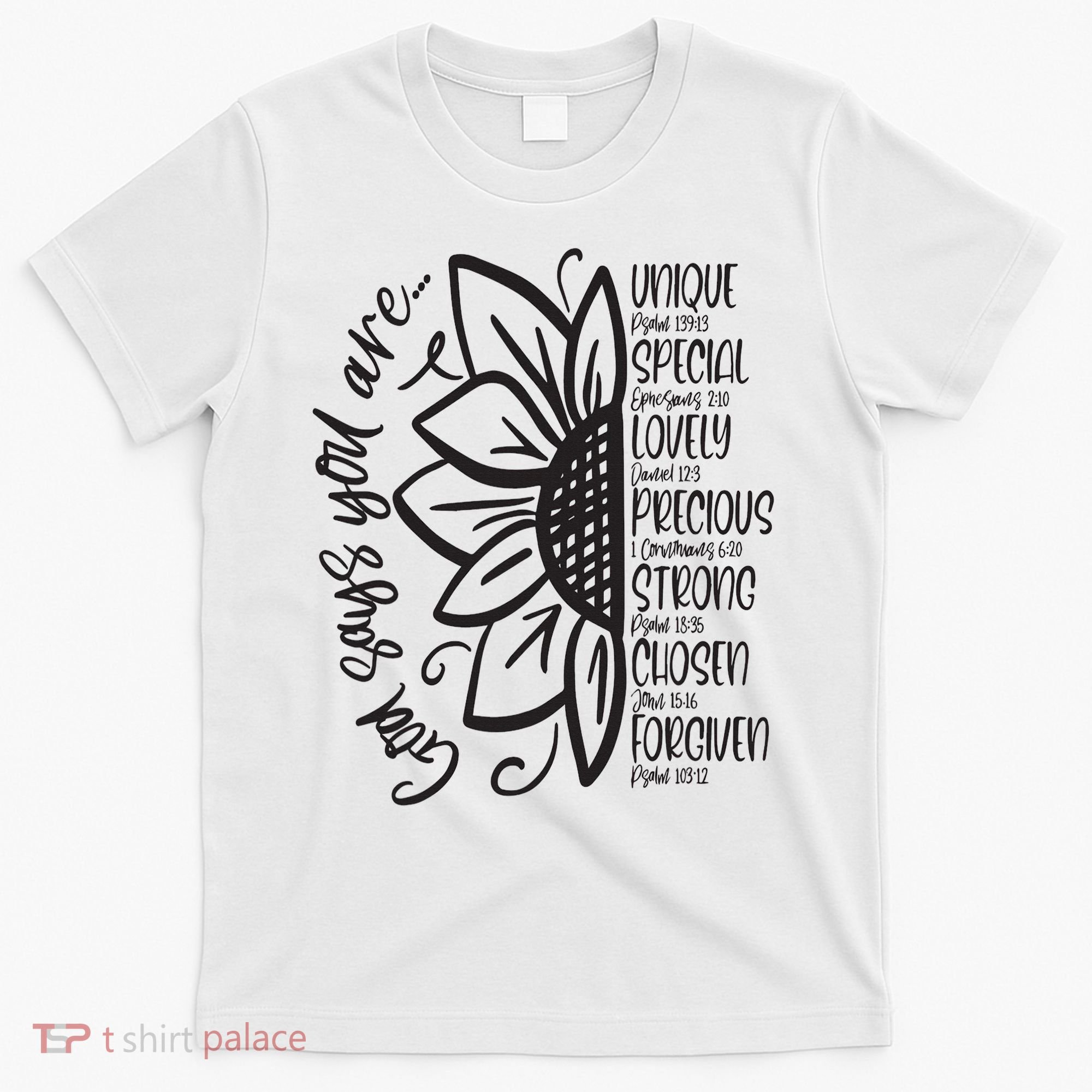 God Says You Are Sunflower Leopard Christian Believers God T-Shirt