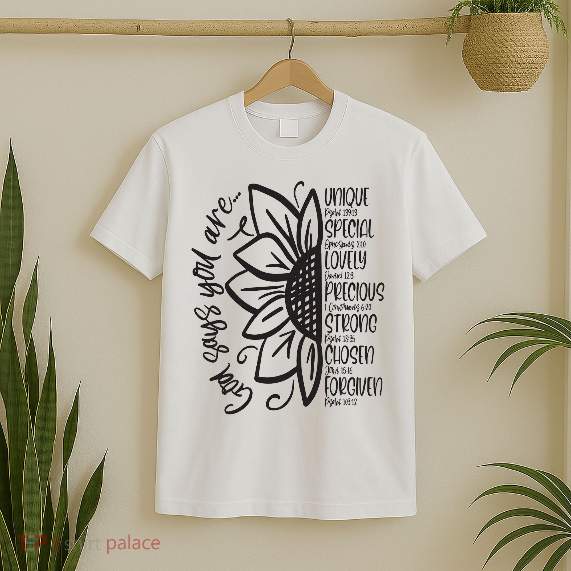 God Says You Are Sunflower Leopard Christian Believers God T-Shirt