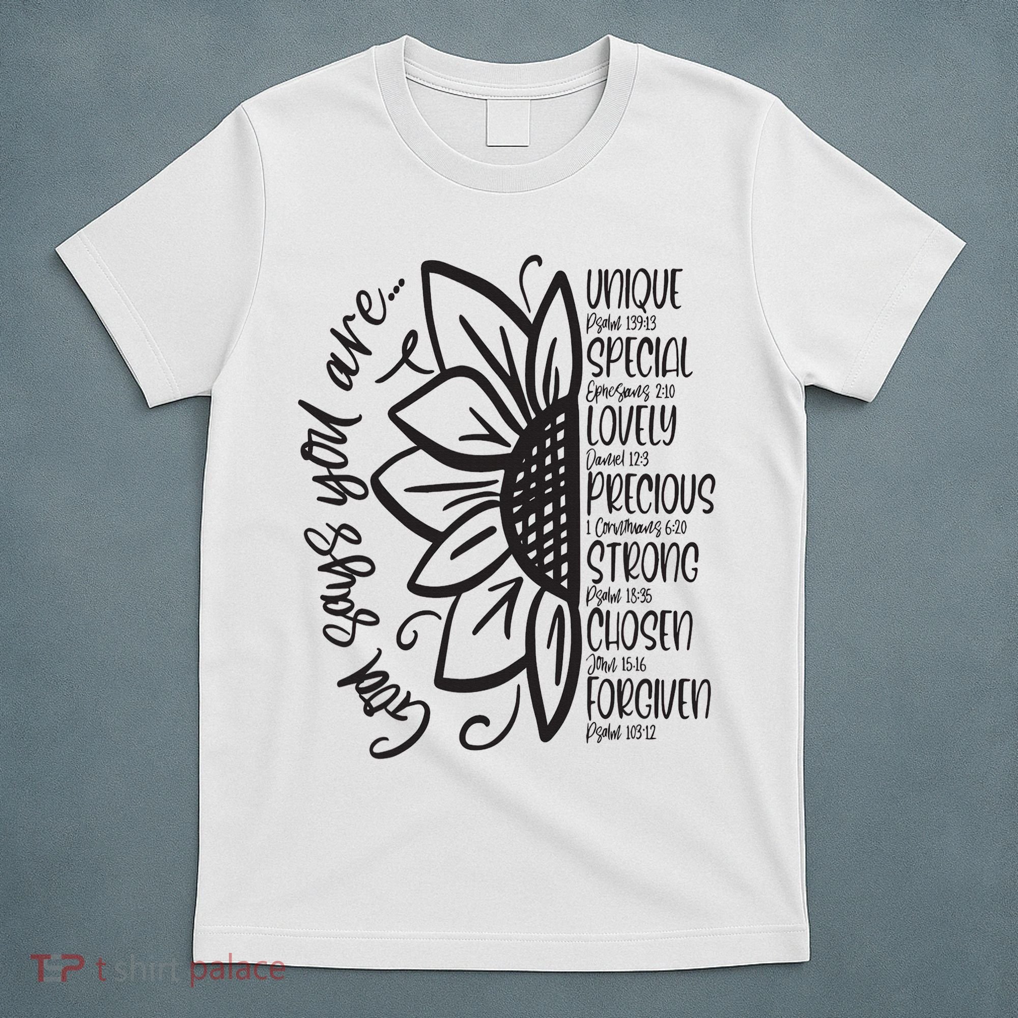 God Says You Are Sunflower Leopard Christian Believers God T-Shirt