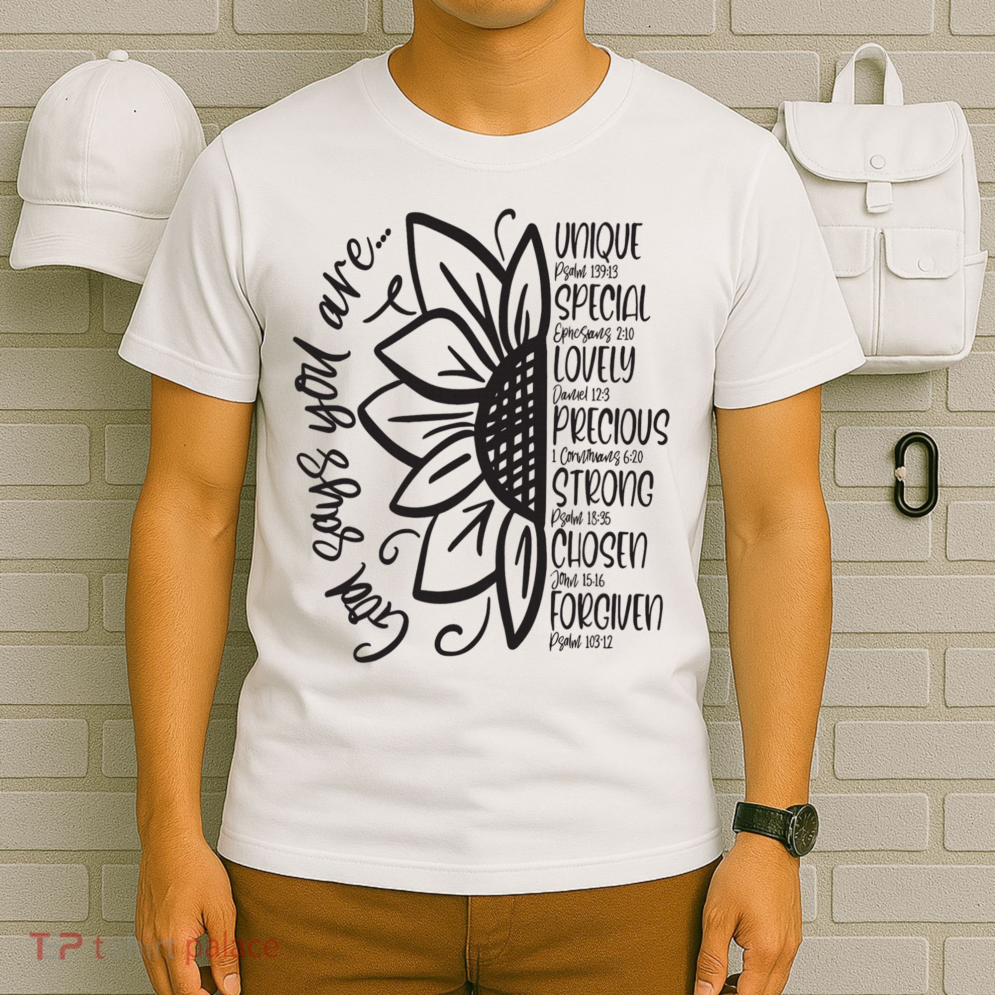 God Says You Are Sunflower Leopard Christian Believers God T-Shirt