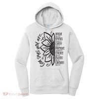 God Says You Are Sunflower Leopard Christian Believers God Women's Hoodie thumb 0