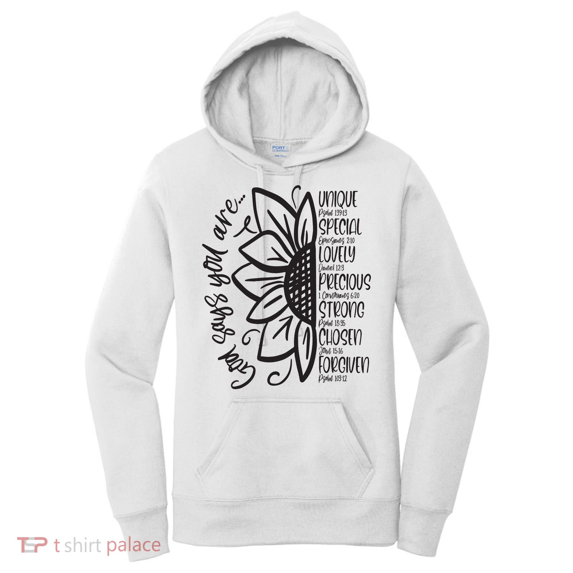 God Says You Are Sunflower Leopard Christian Believers God Women's Hoodie