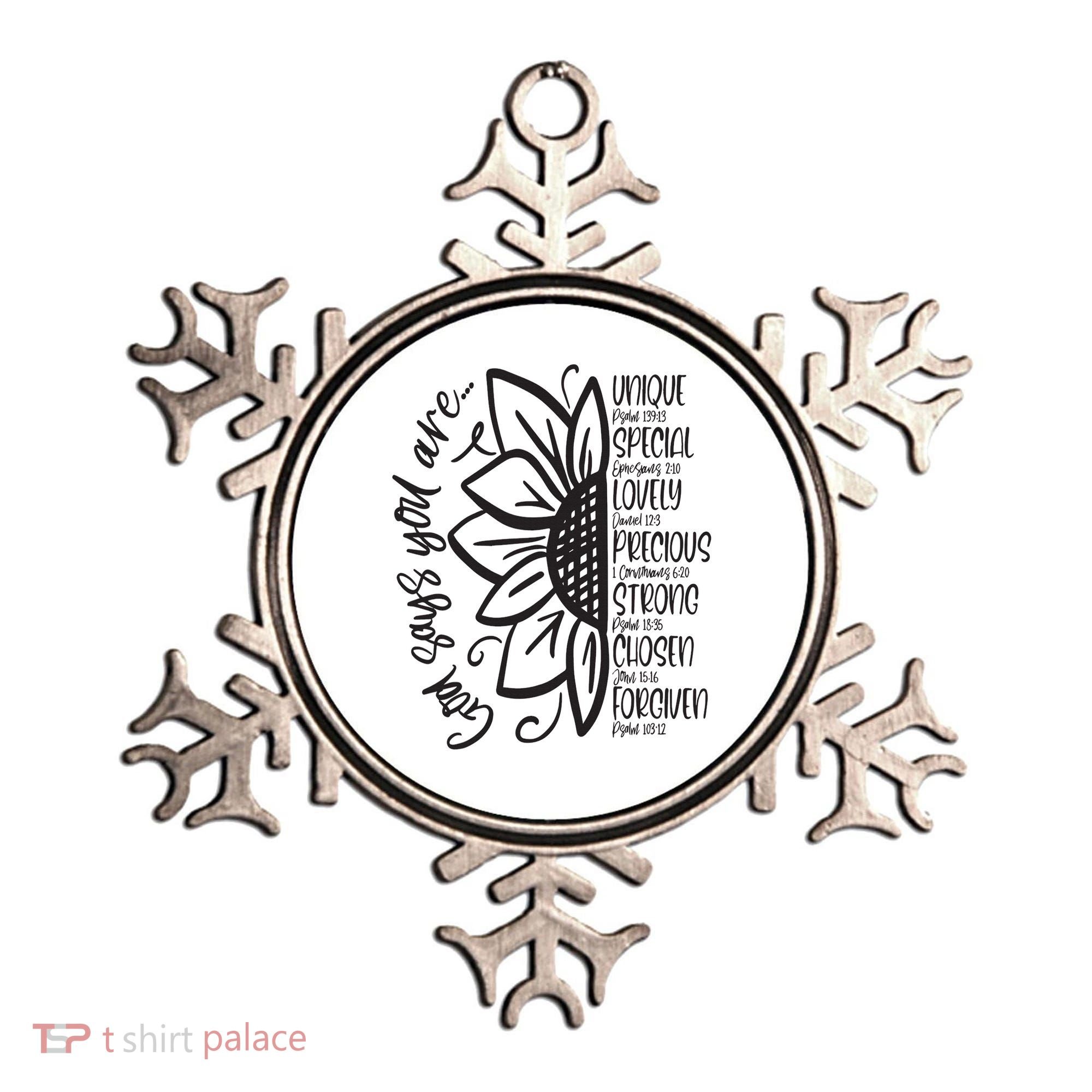 God Says You Are Sunflower Leopard Christian Believers God Ornament