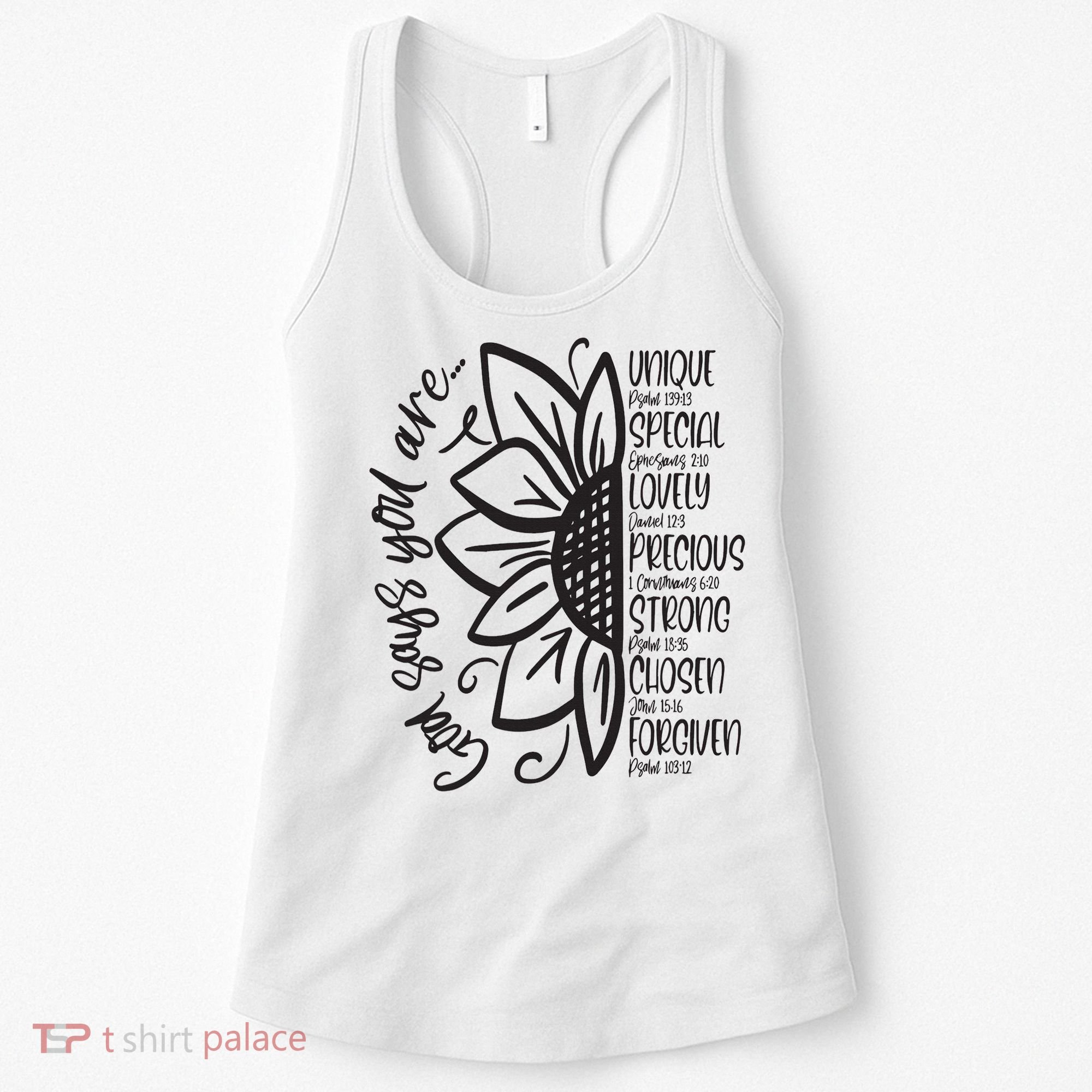 God Says You Are Sunflower Leopard Christian Believers God Women's Tank Top