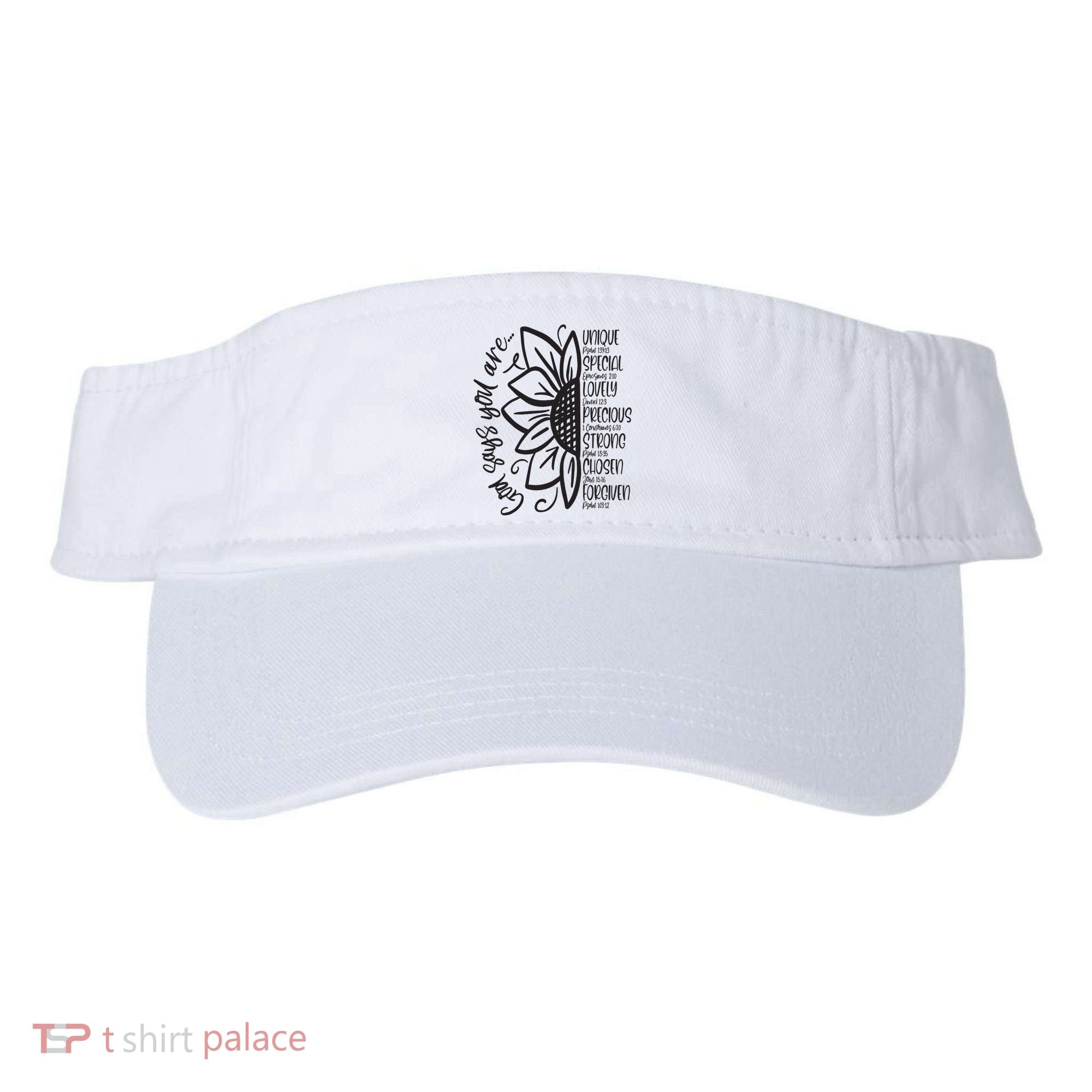 God Says You Are Sunflower Leopard Christian Believers God Visor
