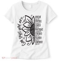 God Says You Are Sunflower Leopard Christian Believers God Women's T-Shirt thumb 0