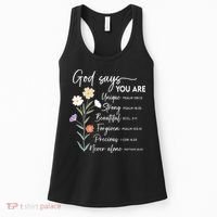 God Says You Are Christian Faith Inspirational  Women's Tank Top thumb 0