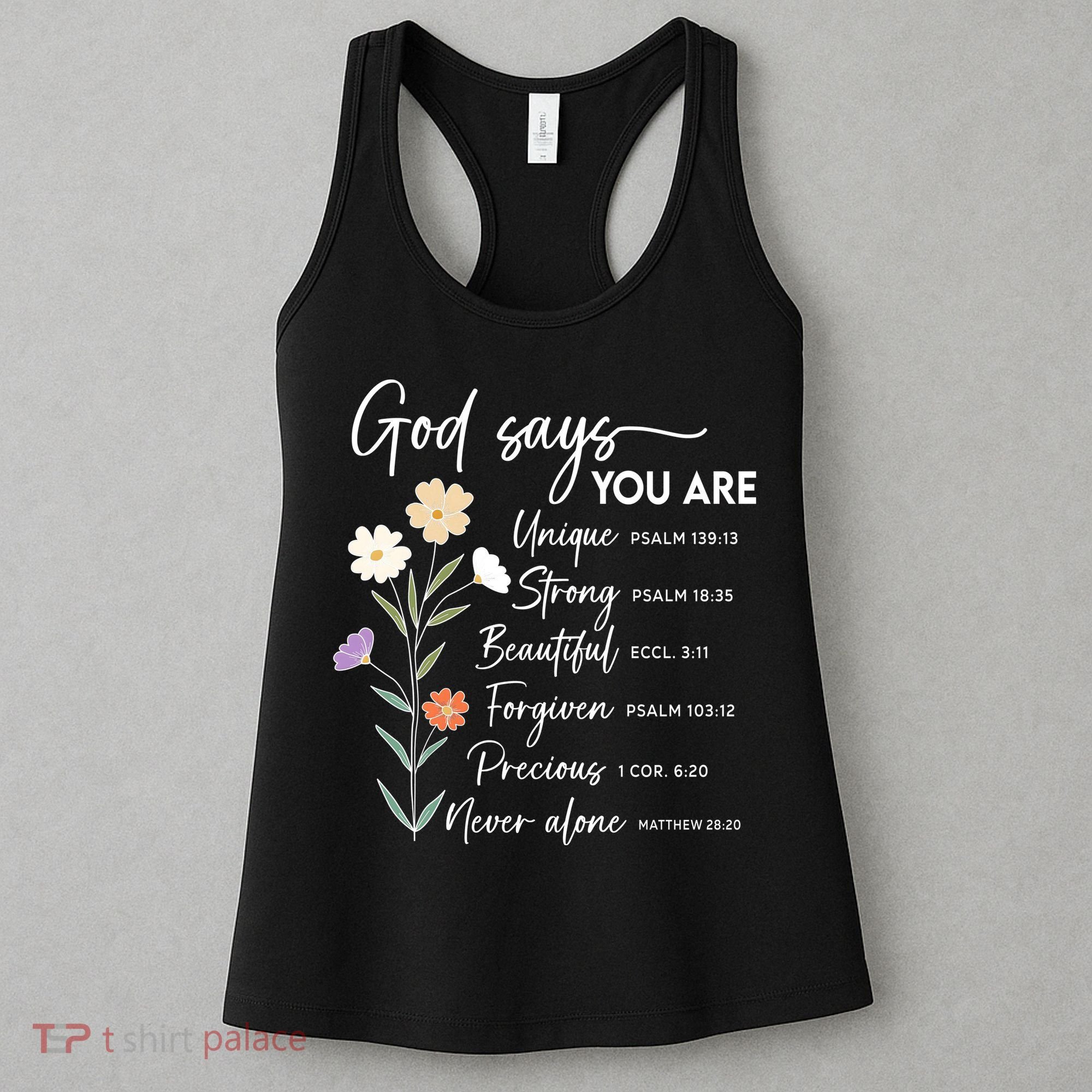 God Says You Are Christian Faith Inspirational  Women's Tank Top
