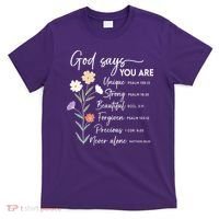 God Says You Are Christian Faith Inspirational  T-Shirt thumb 0