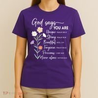 God Says You Are Christian Faith Inspirational  T-Shirt thumb 4